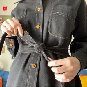 Vintage 70s Dagger Collar Leisure Suit Top